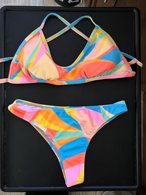 wild fable Pink Multicolor Stripe Bikini